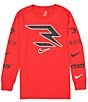 Color:University Red - Image 1 - Nike 3BRAND By Russell Wilson Big Boys 8-20 Long-Sleeve Graphic T-Shirt