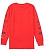 Color:University Red - Image 2 - Nike 3BRAND By Russell Wilson Big Boys 8-20 Long-Sleeve Graphic T-Shirt