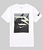 Color:White - Image 1 - 3BRAND By Russell Wilson Big Boys 8-20 Short-Sleeve Box Logo T-Shirt