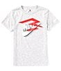 Color:Light Grey Heather - Image 1 - Nike 3BRAND By Russell Wilson Big Boys 8-20 Short Sleeve Mash Up Graphic T-Shirt