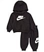 Color:Black - Image 2 - Baby Boys 12-24 Months Club Fleece Hoodie and Fleece Pant Set