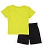 Color:Black/Green - Image 2 - Baby Boys 12-24 Months Short Sleeve Just Do It Jersey T-Shirt & French Terry Shorts Set