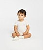Color:Pale Ivory - Image 5 - Baby Newborn-9 Months Short Sleeve Bodysuit Set 3-Pack