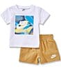 Nike Baby Boys 12-24 Months Short Sleeve Club Express T-Shirt & Coordinating Printed Shorts Set