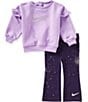 Nike Baby Girls Long Sleeve Ruffle Crew Top & Leggings Set - Image 3