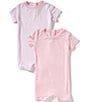 Nike Baby Girls Short Sleeve Essentials Romper 2-Pack - Image 5