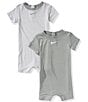 Nike Baby Girls Short Sleeve Essentials Romper 2-Pack - Image 1