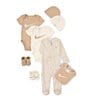 Color:Pale Ivory - Image 1 - Baby Newborn-6 Months Just Do it 8-Piece Layette Set