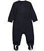 Color:Black - Image 2 - Baby Newborn-9 Months Long Sleeve Essentials Footie Coverall