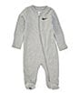 Color:Dark Grey - Image 1 - Baby Newborn-9 Months Long Sleeve Essentials Footie Coverall
