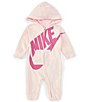 Color:Pink Fo - Image 1 - Baby Boy/Girl Newborn-9 Months Long Sleeve Play All Day Coverall
