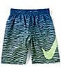Color:Action Green - Image 1 - Big Boys 8-20 Printed 7#double; Inseam Volley Swim Trunk