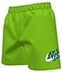 Color:Action Green - Image 1 - Big Boys 8-20 Scribble 4#double; Inseam Volley Swim Trunk