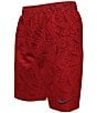 Color:University Red - Image 1 - Big Boys 8-20 Sneaker AOP Printed 7#double; Inseam Swim Trunks