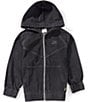 Nike Big Boys Full-Zip Hooded Denim Jacket - Image 1