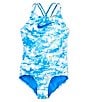 Color:Photo Blue - Image 1 - Big Girls 7-16 Crossback One Piece Swimsuit