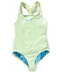 Nike Big Girls Essent Racerback One-Piece Swimsuit, Color:Barely Volt - Image 1