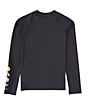 Color:Black - Image 2 - Big Girls 7-16 Long Sleeve UV Charms Rashguard T-Shirt