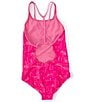 Color:Fierce Pink - Image 2 - Big Girls 7-16 T-Crossback One Piece Swimsuit