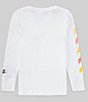Color:White - Image 2 - Little Boys 2T-7 Long Sleeve Futura/Hazard Tread T-Shirt