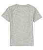 Color:Dark Grey - Image 2 - Little Boys 2T-7 Short Sleeve Brandmark Square Basic T-Shirt