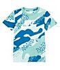 Color:Mineral - Image 1 - Little Boys 2T-7 Short Sleeve Club Seasonal Camo Basic T-Shirt