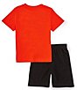 Color:Black - Image 2 - Little Boys 2T-7 Short Sleeve Just Do It Jersey T-Shirt & Coordinating French Terry Shorts Set