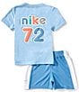 Nike Little Boys 2T-7 Short-Sleeve Nike Flag Graphic Jersey T-Shirt & Mesh Shorts Set