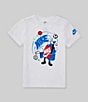 Color:White - Image 1 - Little Boys 2T-7 Short Sleeve Sports Graphic T-Shirt