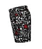 Color:Black - Image 3 - Little Boys 4-7 Printed Blender 5#double; Inseam Volley Swim Trunk