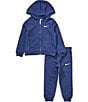 Nike Little Boys Long-Sleeve Performance Dri-FIT Hooded Jacket & Matching Jogger Pant Set, Color:Midnight - Image 1