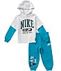 Nike Little Boys Short Sleeve Multi Sport Pullover Hoodie & Pants Set - Image 2