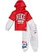 Nike Little Boys Short Sleeve Multi Sport Pullover Hoodie & Pants Set - Image 1