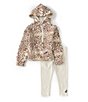 Color:Pale ivory Heather - Image 1 - Little Girls 2T-6X Pullover Hoody Spot On Legging 2 Piece Set