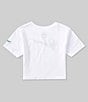 Color:White - Image 2 - Little Girls 2T-6X Metamorph Swoosh Short Sleeve Boxy T-Shirt
