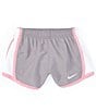 Color:Atmosphere Grey - Image 1 - Little Girls 2T-6X Nike Tempo Shorts