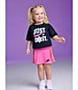 Nike Little Girls Short Sleeve Just Believe Scooter Set, Color:Playful Pink - Image 4