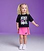 Nike Little Girls Short Sleeve Just Believe Scooter Set, Color:Playful Pink - Image 5