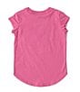 Color:Alchemy Pink - Image 2 - Little Girls 2T-6X Short Sleeve Just Do It T-Shirt