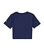 Color:Midnight Navy - Image 2 - Little Girls 2T-6X Short Sleeve Just Do It T-Shirt