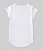Color:White - Image 2 - Little Girls 4-6X Short Sleeve Prep In Your Step T-Shirt