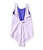 Color:Lilac Bloom - Image 2 - Little Girls 4-6X U-Back One Piece Swimsuit
