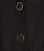 Color:Black - Image 3 - Crepe Notch Lapel Collar Long Sleeve Button Front Jacket Pant Set