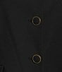 Color:Black - Image 3 - Scoop Neck Long Sleeve Button Front Jacket Skirt Set