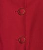 Nipon Boutique Scoop Neck Long Sleeve Button Front Jacket Skirt Set, Color:Classic Red - Image 3