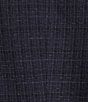 Color:Navy/Ivory - Image 3 - Tweed V-Neck Long Sleeve Cardigan Jacket Skirt Set