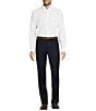 Ted Baker London No Ordinary Joe by Ted Baker Modern Fit Flat Front Solid Dress Pants, Color:Navy - Image 3
