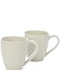 Color:Cream - Image 1 - Aria Glazed Coffee Mugs, Set of 2