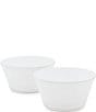 Color:White - Image 1 - Astoria Collection Glazed Stoneware Fruit Bowls, Set of 2