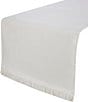 Color:White - Image 1 - Classic Fringe Table Runner, 70#double;
